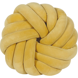 AKOLA - Sierkussen - Mosterdgeel - 30 x 30 cm - Fluweel