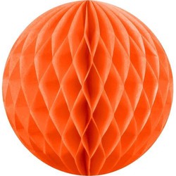 Kerstboomversiering 1x oranje kerstballen van papier 10 cm - Kerstbal