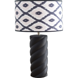 Housevitamin Twisted Candy Table Lamp - Ceramics- Black