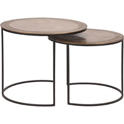 Salontafel Set Circle 55x55x45 cm