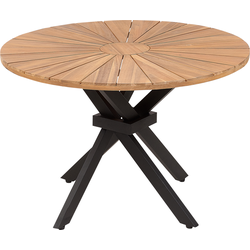 Beliani CISSONE - Ronde tafel-Lichte houtkleur-Acaciahout