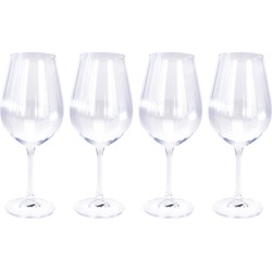 10x Witte wijn glazen 52 cl/520 ml van kristalglas - Wijnglazen