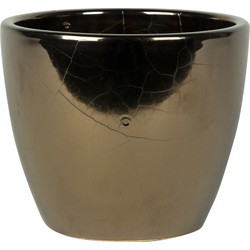 Steege Bloempot - goud - Scandinavische look - keramiek - 16 x 13 cm - Plantenpotten