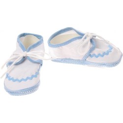 Junior joy Babyschoenen Newborn Junior Wit/lichtblauw