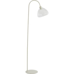 Light & Living - vloerlamp - Bisho - beige - glas - schemerlamp - E27 - 8056943