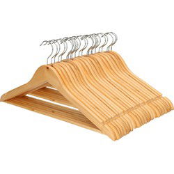 Kipit Kledinghangers - 24x - hout - luxe hangers - Kledinghangers