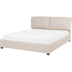 Beliani BELFORT - Tweepersoonsbed-Beige-Polyester