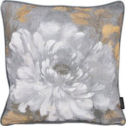 Jacquard Velvet White Flower | 45 x 45 cm | Kussenhoes | Velvet/Polyester