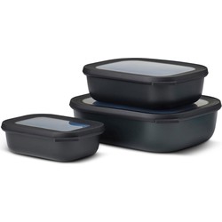 Multikom Cirqula rechthoekig 3-delige set (500 1000 2000) Nordic black