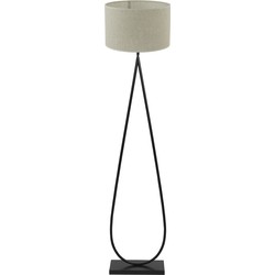 Vloerlamp Tamsu/Breska - Zwart/Parel Wit - Ø40x167cm