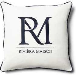 RM Monogram PillowCover white 50x50
