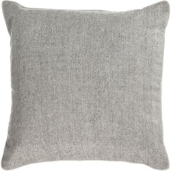 Kave Home - Kussenhoes Alcara grijs met witte rand 45 x 45 cm