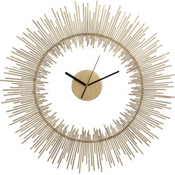 PTMD Anther Ronde Wandklok - 72 x 3,5 x 72 cm - Metaal - Goud