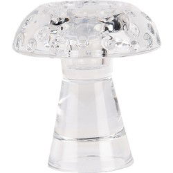 Clayre & Eef Kandelaar Ø 10x11 cm Transparant Glas