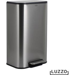 Luzzo® Nevada Pedaalemmer 30 liter - Prullenbak Mat RVS