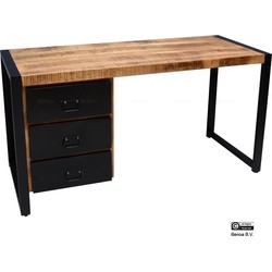 Benoa Bas 3 Drawer Desk 145 cm