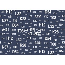 ESTAhome fotobehang zeilboot nummeringen blauw