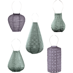 Lumiz Solar Buitenlampionnen Toscana Set - 5 stuks