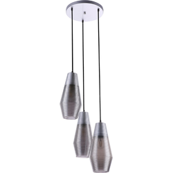 Klassieke hanglamp Wayne - L:41cm - E27 - Metaal - Bruin