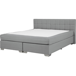 ADMIRAL  - Boxspringbed - Lichtgrijs - 140 x 200 cm - Polyester