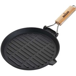 Buccan - Gietijzeren Grill pan - Rond - 20cm - Zwart