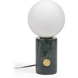 Kave Home - Lonela tafellamp in marmer met groene afwerking