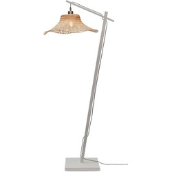 Vloerlamp Ibiza - Bamboe Wit/Naturel - 77x50x150cm