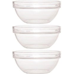 Luminarc glazen schaal/kom - 3x - Dia 20 cm - Sla/salade - Schalen/kommen - Serveerschalen