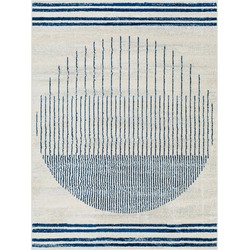 Modern Scandinavisch Tapijt ENSO - Blauw/Beige - 120x170 cm