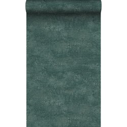 Origin Wallcoverings behang natuursteen met craquelé effect smaragd groen - 53 cm x 10,05 m - 347561