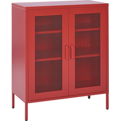 Beliani WAKATIPU - Sideboard-Rood-Staal