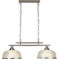 Hanglamp Bistro II Metaal L:75cm Zilver