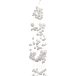 Sneeuwballen slinger 135 cm sneeuwversiering slingers - Decoratiesneeuw