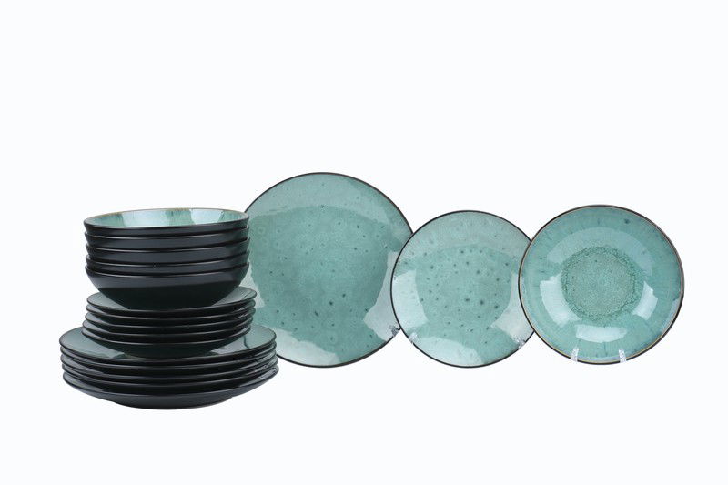 Luzzo® Oland Serviesset 6 persoons - 18 delig - Groen - 