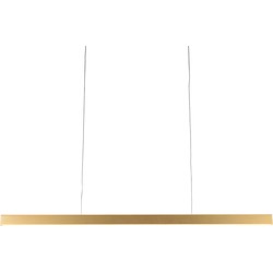 Mexlite - hanglamp - BrightLine - goud - kunststof metaal - grote eettafellamp - LED - 4202GO