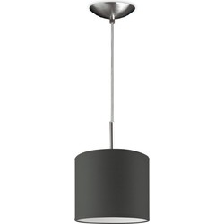 Moderne hanglamp Bling - antraciet - verlichtingspendel Tube Deluxe inclusief lampenkap 20/20/17cm - pendel lengte 100 cm - geschikt voor E27 LED lamp - Pendellamp geschikt voor woonkamer, slaapkamer, keuken