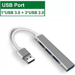 USB Hub - Usb 3.0 - 4-poorts - Mini-hub- Multi Splitter - Hoge Snelheid 5Gbps voor Pc Computer - Multipoort USB
