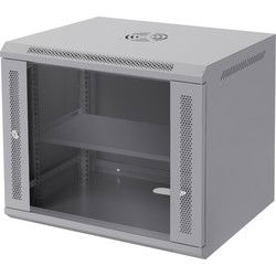 Netwerkkast 9 HE 19 inch grijs 600 x 500 x 450 mm volledig gemonteerd Draagvermogen 60 kg