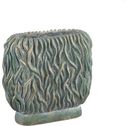 PTMD Brendan Bloempot - 30x15x28 cm - Cement - Groen