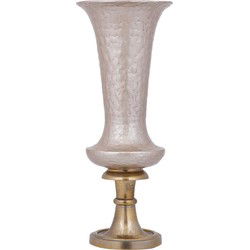 PTMD Bloempot Lysse - 25x25x61 cm - Aluminium - Champagne