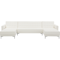 Beliani ABERDEEN - Modulaire Sofa-Wit-Kunstleer