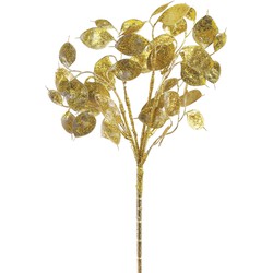 Countryfield kunsttak Lunaria - goud glitter - 40 cm - kunststof - Kunstbloemen