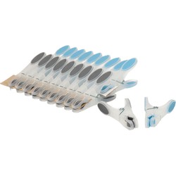 Soft grip wasknijpers -20x - kunststof - transparant - 8 cm - Knijpers