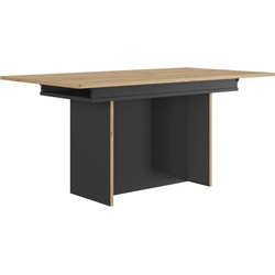 Rechthoekige tafel met uitschuifbaar onderstel en 1 verlengstuk Raphael - L160 cm