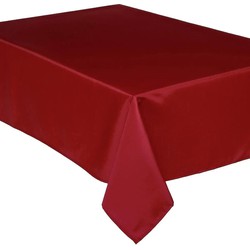 Tafelkleed rechthoekig 240 x 140 cm rood polyester - Tafellakens