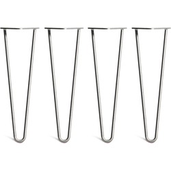 The Hairpin Leg Co. - Hairpin Legs - Bank - 40cm - 10mm - Bankpoten - 2 Staven - Onbewerkt Staal