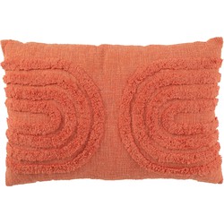 D- J-line - Kussen U Vorm Patroon Katoen Oker Vierkant - 56x36x15cm