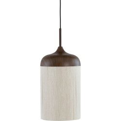 Light & Living - hanglamp - Dania - beige bruin - katoen metaal - Ø 27cm - E27 - 2985652