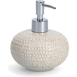 Zeller Zeeppompje - keramiek - beige - 13 cm - zeepdispenser - Zeeppompjes