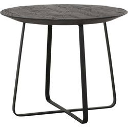 DTP Home Coffee table Neptunes medium BLACK,40xØ50 cm, recycled teakwood